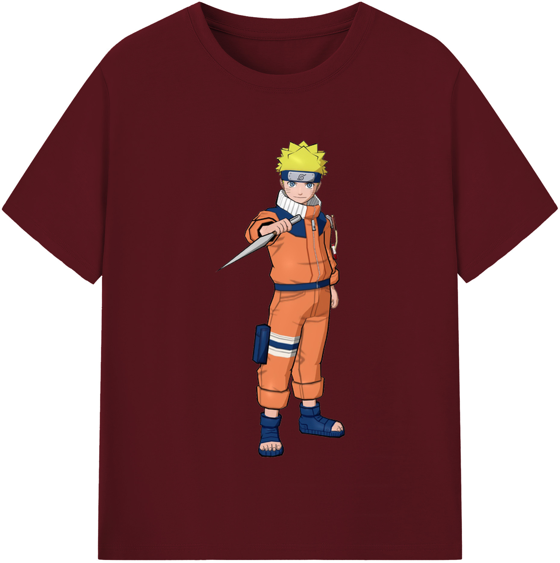 （画像用） NARUTO -ナルト- うずまき ナルト Uzumaki Naruto 綿100％半袖Tシャツ（フロントプリント）